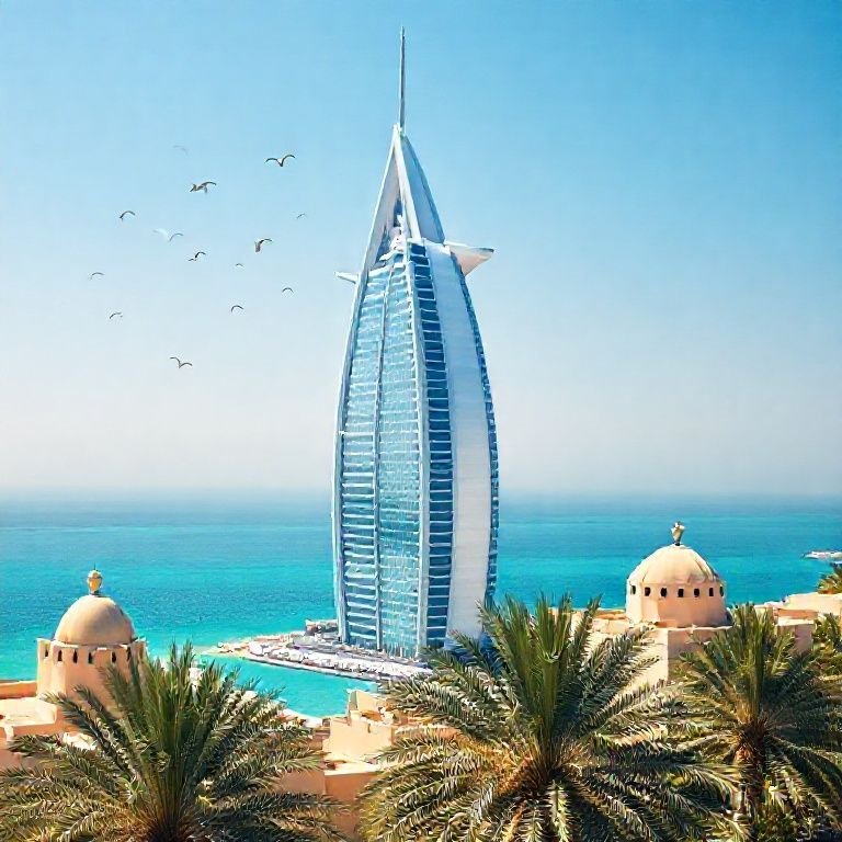 {"prompt":"A photograph showcasing the Burj Al Arab hotel in Dubai, positioned centrally and towering in the frame. The hotel, characterized by its sail-shaped architecture, is predominantly white with a glass facade, reflecting the sunlight. Several birds are seen flying in the blue sky around the tower. The scene is set against a backdrop of a turquoise sea merging with a light blue sky, suggesting a clear day. In the foreground, there are traditional Middle Eastern buildings with beige walls, wind towers, and lush green palm trees. These buildings partially obscure the lower portion of the image. The perspective is from a medium-height angle, giving a comprehensive view of the landscape. The composition is balanced with the hotel as the main focus and the natural elements and traditional architecture providing context. The overall atmosphere is bright and sunny, conveying a sense of luxury and exoticism.","originalPrompt":"A photograph showcasing the Burj Al Arab hotel in Dubai, positioned centrally and towering in the frame. The hotel, characterized by its sail-shaped architecture, is predominantly white with a glass facade, reflecting the sunlight. Several birds are seen flying in the blue sky around the tower. The scene is set against a backdrop of a turquoise sea merging with a light blue sky, suggesting a clear day. In the foreground, there are traditional Middle Eastern buildings with beige walls, wind towers, and lush green palm trees. These buildings partially obscure the lower portion of the image. The perspective is from a medium-height angle, giving a comprehensive view of the landscape. The composition is balanced with the hotel as the main focus and the natural elements and traditional architecture providing context. The overall atmosphere is bright and sunny, conveying a sense of luxury and exoticism.","width":768,"height":768,"seed":42,"model":"flux","enhance":false,"nologo":true,"negative_prompt":"undefined","nofeed":false,"safe":false,"quality":"medium","image":[],"transparent":false,"has_nsfw_concept":false,"concept":{"special_scores":{"0":0.3880000114440918,"1":-0.07599999755620956,"2":-0.11100000143051147},"special_care":[[0,0.3880000114440918]],"concept_scores":{"0":-0.07100000232458115,"1":-0.06499999761581421,"2":-0.06199999898672104,"3":-0.04399999976158142,"4":-0.08699999749660492,"5":-0.05400000140070915,"6":-0.06499999761581421,"7":-0.06700000166893005,"8":-0.07699999958276749,"9":-0.11999999731779099,"10":-0.07800000160932541,"11":-0.06499999761581421,"12":-0.07800000160932541,"13":-0.09799999743700027,"14":-0.11299999803304672,"15":-0.0989999994635582,"16":-0.08500000089406967},"bad_concepts":[]},"trackingData":{"actualModel":"flux","usage":{"completionImageTokens":1,"totalTokenCount":1}}}