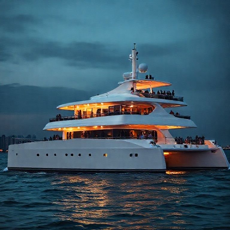 {"prompt":"A large, white catamaran yacht dominates the central portion of the image, appearing to be in motion on calm water. The yacht is multi-decked, with a covered top deck and various people visible on board, suggesting a social gathering or cruise. Silhouetted figures are seen on the upper deck and near the edges, appearing to enjoy the evening atmosphere. The lighting is warm and indirect, with interior lights illuminating the yacht's interior spaces, contrasting with the darkening twilight sky. The background is a mix of a muted blue sky, with a city skyline suggested in the distance. The composition is a medium shot, with a slightly low-angle perspective. The overall atmosphere conveys a sense of luxury, leisure, and a relaxed, nighttime celebration. The color palette consists of whites, blues, and warm interior lighting.","originalPrompt":"A large, white catamaran yacht dominates the central portion of the image, appearing to be in motion on calm water. The yacht is multi-decked, with a covered top deck and various people visible on board, suggesting a social gathering or cruise. Silhouetted figures are seen on the upper deck and near the edges, appearing to enjoy the evening atmosphere. The lighting is warm and indirect, with interior lights illuminating the yacht's interior spaces, contrasting with the darkening twilight sky. The background is a mix of a muted blue sky, with a city skyline suggested in the distance. The composition is a medium shot, with a slightly low-angle perspective. The overall atmosphere conveys a sense of luxury, leisure, and a relaxed, nighttime celebration. The color palette consists of whites, blues, and warm interior lighting.","width":768,"height":768,"seed":42,"model":"flux","enhance":false,"nologo":true,"negative_prompt":"undefined","nofeed":false,"safe":false,"quality":"medium","image":[],"transparent":false,"has_nsfw_concept":false,"concept":{"special_scores":{"0":0.42899999022483826,"1":-0.05999999865889549,"2":-0.07500000298023224},"special_care":[[0,0.42899999022483826]],"concept_scores":{"0":-0.04600000008940697,"1":-0.07800000160932541,"2":-0.0560000017285347,"3":-0.054999999701976776,"4":-0.06800000369548798,"5":-0.06499999761581421,"6":-0.05900000035762787,"7":-0.0430000014603138,"8":-0.05700000002980232,"9":-0.10999999940395355,"10":-0.06800000369548798,"11":-0.05999999865889549,"12":-0.08100000023841858,"13":-0.08100000023841858,"14":-0.09799999743700027,"15":-0.09200000017881393,"16":-0.07699999958276749},"bad_concepts":[]},"trackingData":{"actualModel":"flux","usage":{"completionImageTokens":1,"totalTokenCount":1}}}