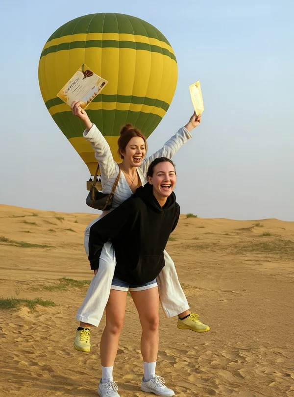 balloon in duabi desert